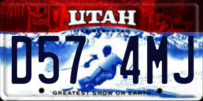 UT license plate D574MJ