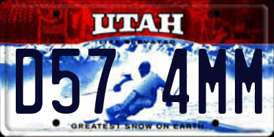 UT license plate D574MM