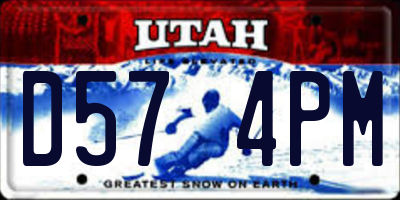 UT license plate D574PM