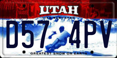 UT license plate D574PV