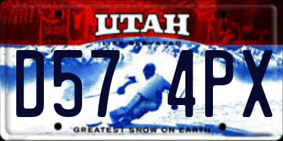 UT license plate D574PX
