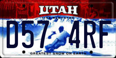 UT license plate D574RF