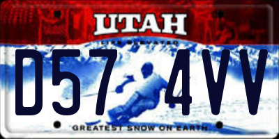 UT license plate D574VV