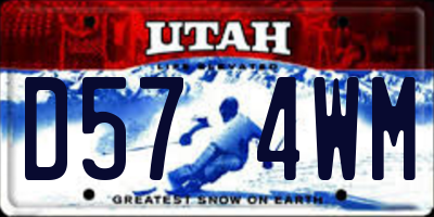 UT license plate D574WM