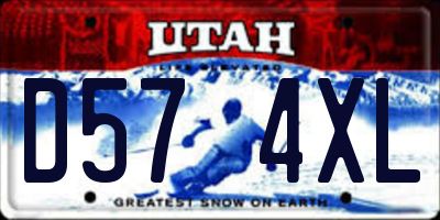 UT license plate D574XL