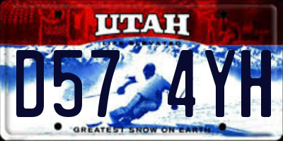 UT license plate D574YH