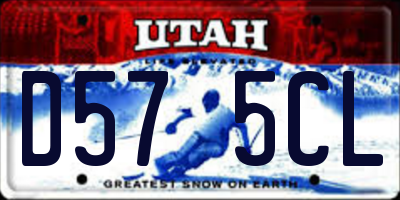 UT license plate D575CL
