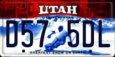 UT license plate D575DL
