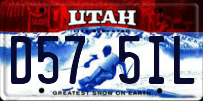 UT license plate D575IL