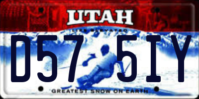 UT license plate D575IY