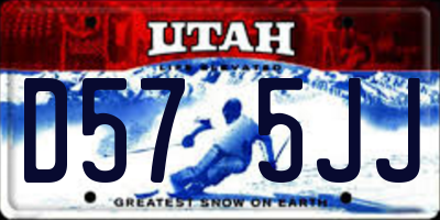 UT license plate D575JJ