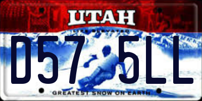 UT license plate D575LL