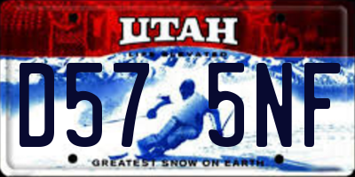 UT license plate D575NF