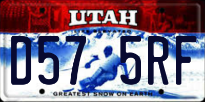 UT license plate D575RF