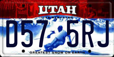 UT license plate D575RJ