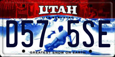 UT license plate D575SE