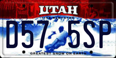 UT license plate D575SP
