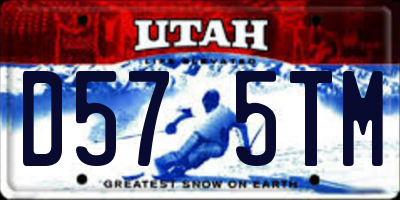 UT license plate D575TM