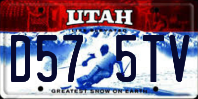 UT license plate D575TV