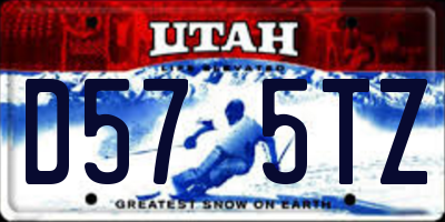 UT license plate D575TZ