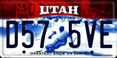 UT license plate D575VE