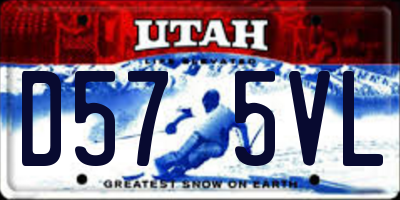 UT license plate D575VL