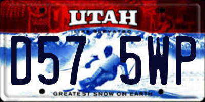 UT license plate D575WP