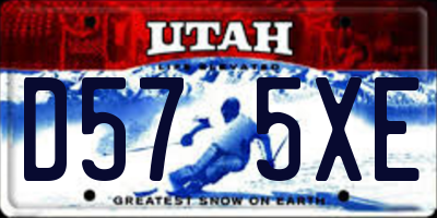 UT license plate D575XE