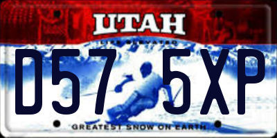 UT license plate D575XP