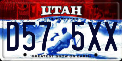 UT license plate D575XX