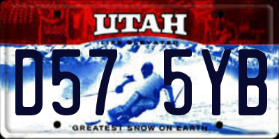 UT license plate D575YB