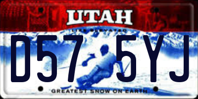 UT license plate D575YJ