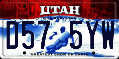 UT license plate D575YW