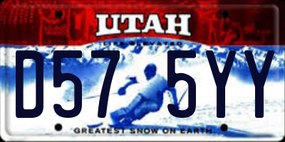 UT license plate D575YY