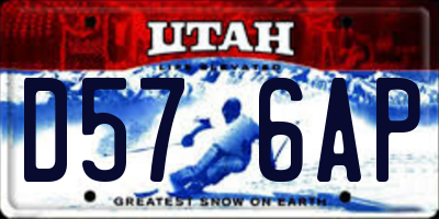 UT license plate D576AP