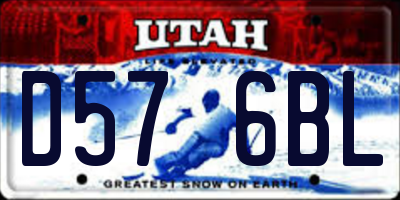 UT license plate D576BL
