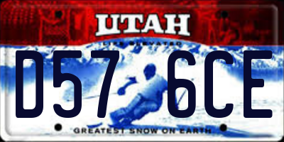 UT license plate D576CE