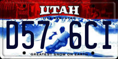 UT license plate D576CI
