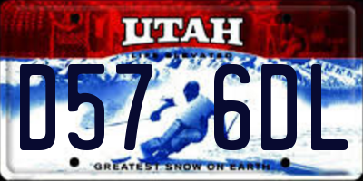 UT license plate D576DL