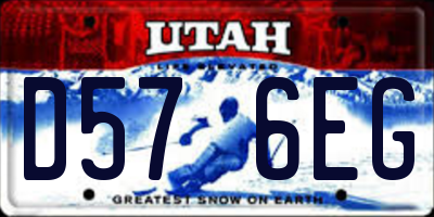 UT license plate D576EG