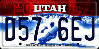 UT license plate D576EJ
