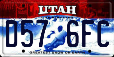 UT license plate D576FC