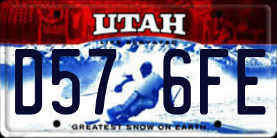 UT license plate D576FE