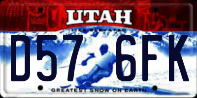 UT license plate D576FK