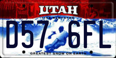 UT license plate D576FL