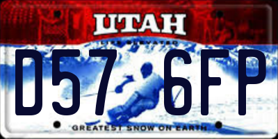 UT license plate D576FP