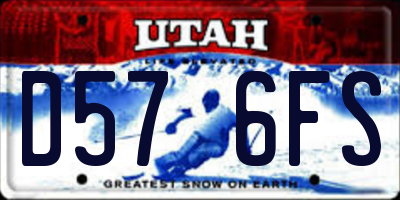 UT license plate D576FS