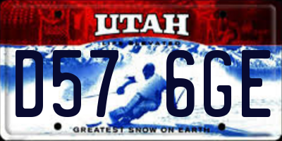 UT license plate D576GE