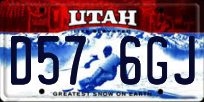 UT license plate D576GJ
