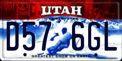 UT license plate D576GL